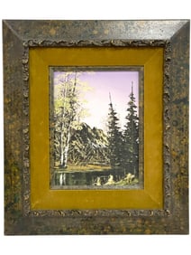 VINTAGE LANDSCAPE OIL PAINTING SIGNED CARTER 21"