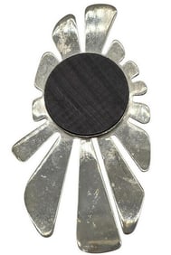 PIERRE CARDIN SILVER BROOCH 4"