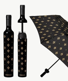NEW! Vinrella Fleur De Lis Bottle Umbrella