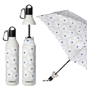 NEW! Vinrella Nikki On Gray Water Bottle Umbrella