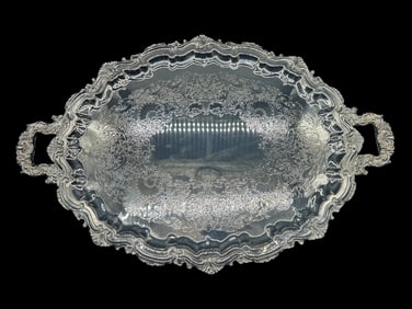 WEBSTER WILCOX SILVERPLATE SERVING TRAY 26"