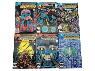 SET OF 6 DC COMICS – CRISIS ON INFINITE EARTHS