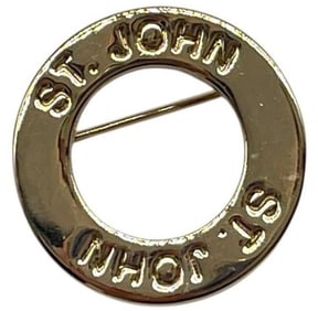 ST. JOHN SILVER BROOCH 1"