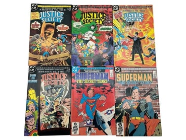LOT OF 6 DC COMICS – JUSTICE SOCIETY OF AMERICA