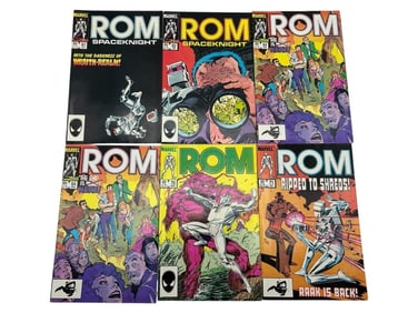 LOT OF 6 MARVEL COMICS – ROM: SPACEKNIGHT