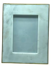 MODERN MARBLE FRAME WITH BRASS EDGE 9"
