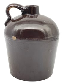 ANTIQUE GLAZED STONEWARE MOONSHINE JUG