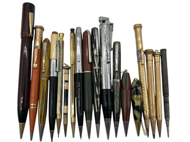 LOT OF 18 VINTAGE MECHANICAL PENCILS 6"