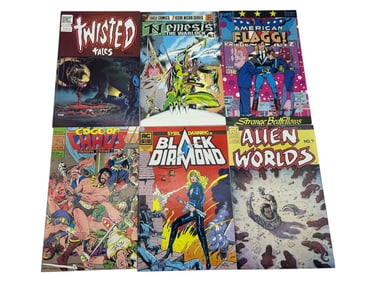 LOT OF 6 VINTAGE INDIE & SCI-FI COMICS