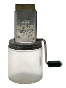 VINTAGE NUT MEAT CHOPPER WITH HAND CRANK 6"