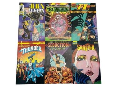 LOT OF 6 VINTAGE INDIE AND ALTERNATIVE COMICS
