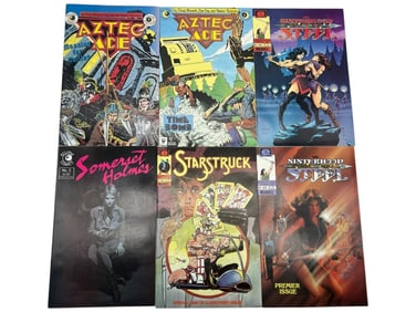 LOT OF 6 VINTAGE INDIE AND SCI-FI COMICS