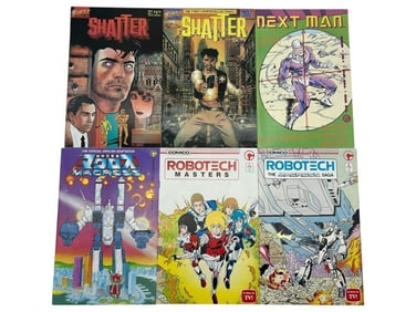 LOT OF 6 VINTAGE SCI-FI AND MECHA-THEMED COMICS