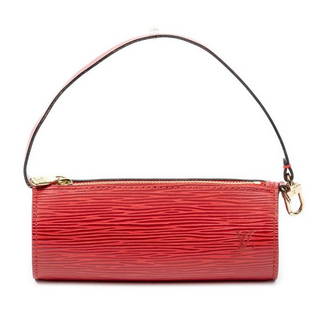 LOUIS VUITTON SOUFFLOT POUCH EPI RED: LOUIS VUITTON SOUFFLOT POUCH EPI RED_x005F-RED_x005F-CALF LEATHER_x005F-15.5*6*6CM_x005F-CONDITION RATING AA_x005F-ABB0782_x005F-THIS CHIC AND RARE MINIATURE VERSION OF THE ICONIC PAPILLON BAG