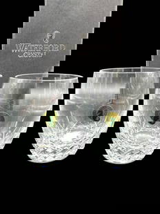 WATERFORD LISMORE ESSENCE DOUBLE OLD FASHIONED 2: WATERFORD LISMORE ESSENCE DOUBLE OLD FASHIONED GLASS SET -SET OF 2_x005F-VERY GOOD PRE OWNED CONDITION, WITH BOX_x005F-DP111824