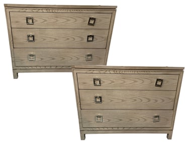 LILLIAN AUGUST HICKORY WHITE THREE-DRAWER CHESTS