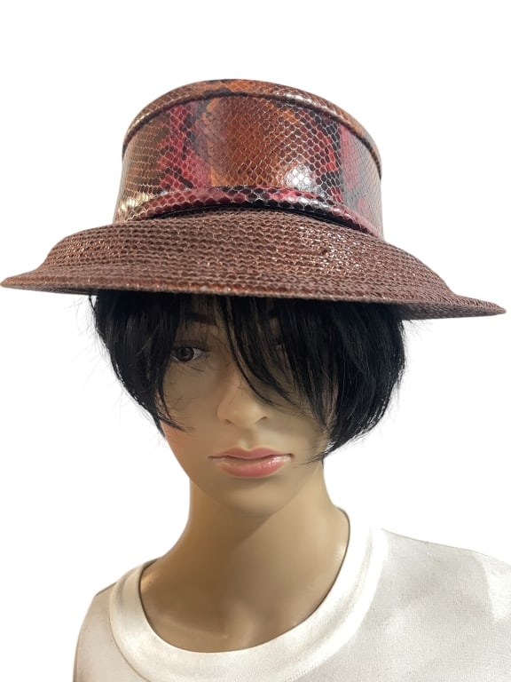 KOKIN NEW YORK HAT BROWN WITH SNAKESKIN BAND (1 of 6)