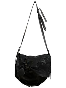 TRUTRU BLACK LEATHER CROSSBODY BAG