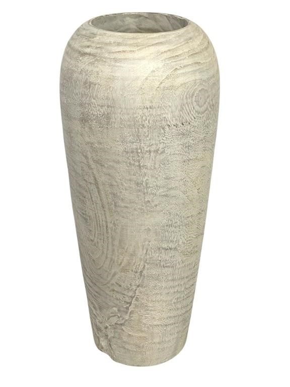 LARGE HAND-CARVED WOODEN FLOOR VASE  27" (1 of 5)