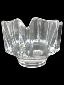 ORREFORS SWEDEN CRYSTAL BOWL, 4.5"