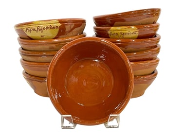 SET OF 12 STONEWARE BOWLS 5.25"