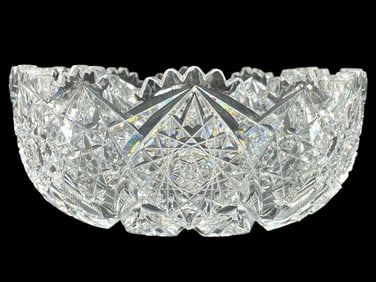 AMERICAN BRILLIANT PERIOD CUT GLASS BOWL 8"