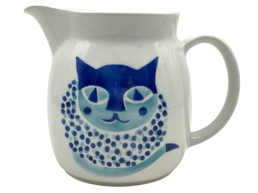 ARABIA OF FINLAND CERAMIC CAT PITCHER 6.5"