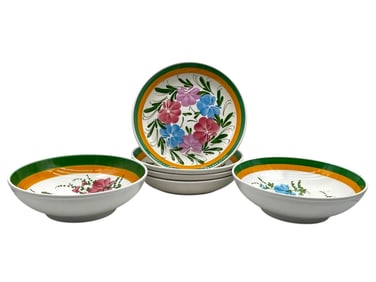 CERAMIC FLORAL BOWLS & PLATES MADE IN ITALY