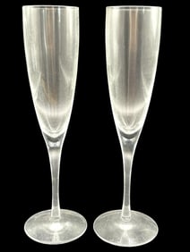 TIFFANY & CO. GLASS CHAMPAGNE FLUTES