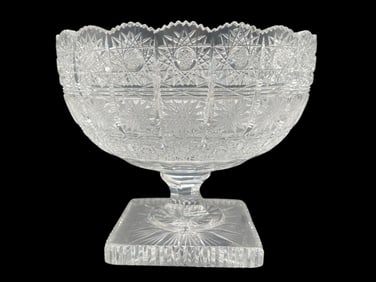 AMERICAN BRILLIANT STYLE CUT GLASS BOWL 6.5"