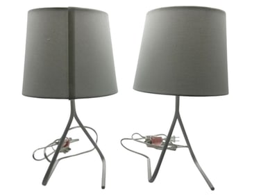 PAIR OF MODERN MINIMALIST TABLE LAMPS 16"