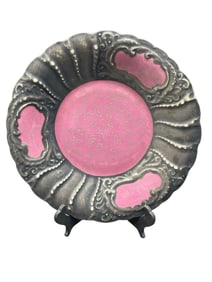 WALDERSHOF METAL AND ENAMEL PORCELAIN PLATE 11.5"