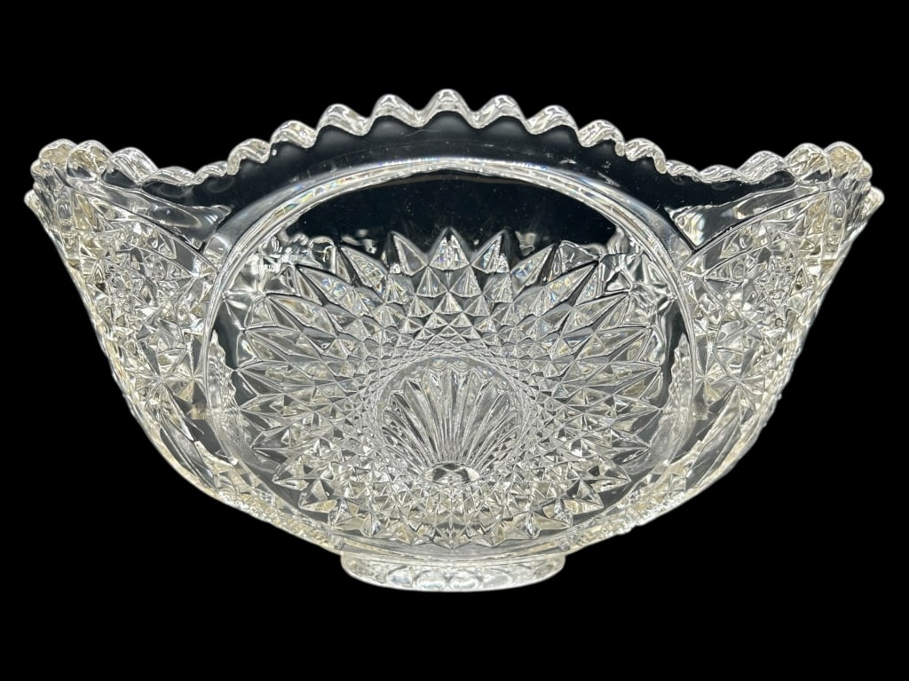 AMERICAN BRILLIANT-STYLE GLASS BOWL 7" (1 of 7)