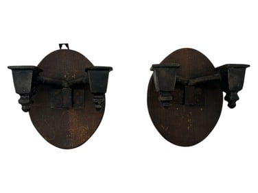 VINTAGE WALL-MOUNTED CANDLE SCONCES 6.5"