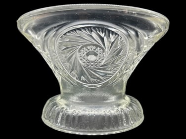 VINTAGE PRESSED GLASS VASE 5.5"