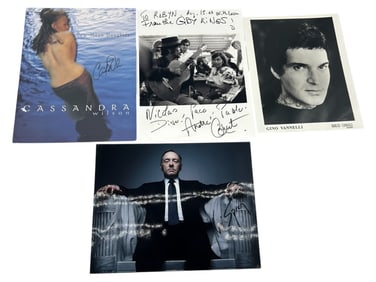 LOT OF 4 AUTOGRAPHED CELEBRITY PHOTOS