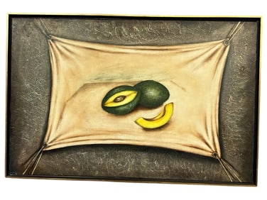 AVOCADO PIECES" ORIGINAL OIL ON CANVAS 37