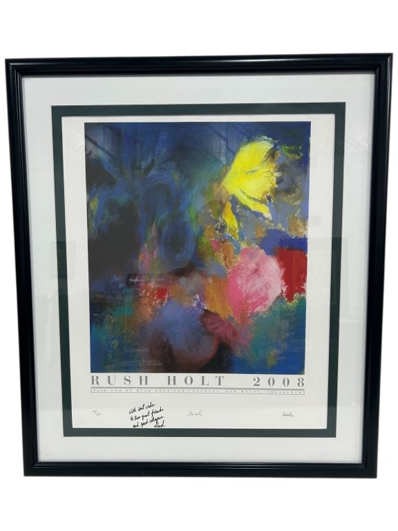 RUSH HOLT 2008 SIGNED CAMPAIGN PRINT 30" (1 of 5)