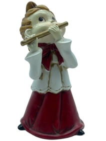 CRACKER BARREL FLUTE CHIOR MUSIC BOX FIGURINE