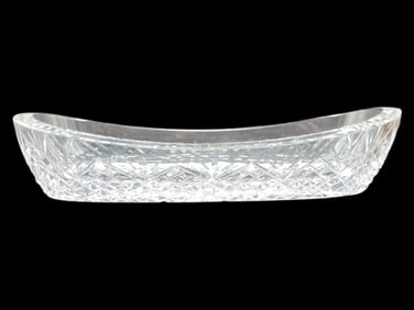 WATERFORD-STYLE CUT CRYSTAL OVAL DISH