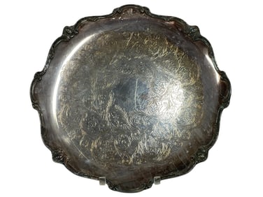 WEBSTER WILCOX SILVERPLATED ROCHELLE TRAY 18"