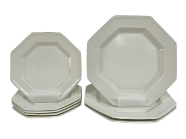 JOHNSON BROTHERS WHITE OCTAGONAL PLATES