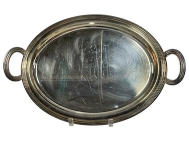SILVERPLATE OVAL SERVING TRAY 21.5"