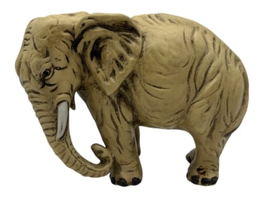 VINTAGE ITALIAN HAND-PAINTED ELEPHANT FIGURINE 6"