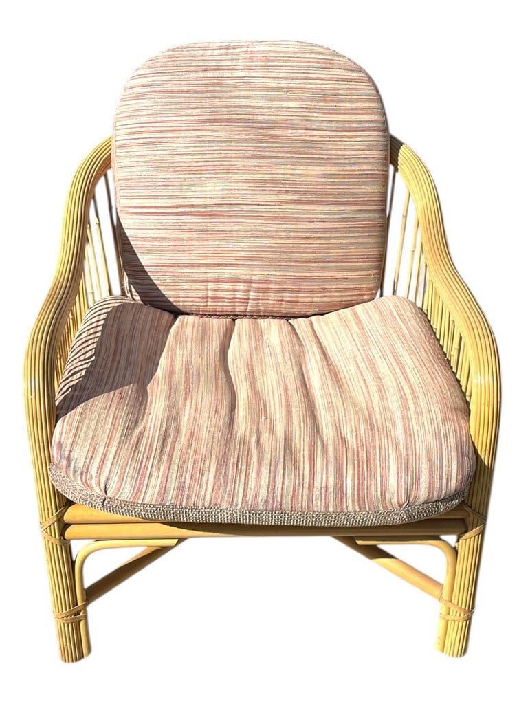 VINTAGE WICKER RATTAN  ARM CHAIR (1 of 5)
