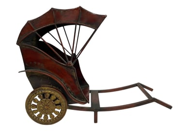 DECORATIVE METAL RICKSHAW 16"
