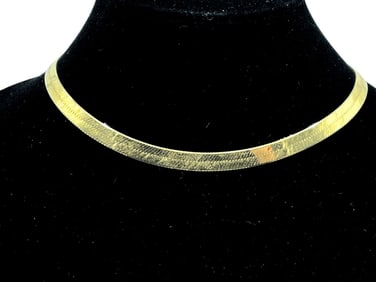 14 KT GOLD HERRINGBONE NECKLACE 26.7G 16"