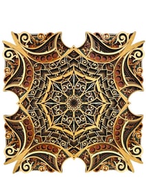 PHILIP ROBERTS DALIANCE WOOD WALL SCULPTURE 29"
