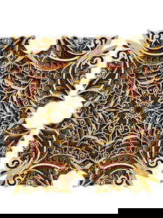 PHILIP ROBERTS DALIANCE WOOD WALL SCULPTURE 29": PHILIP ROBERTS DALIANCE 3D WOOD WALL ART -29" X 29" X 1.5" APPROX --UNIQUE WALL SCULPTURE CONSTRUCTED FROM 12 LAYERS OF WHITE BIRCH PLYWOOD. THE LAYERS ARE STAINED DIFFERENT COLORS IN ORDER TO BRING O