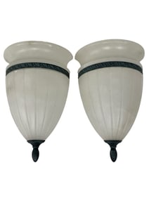 CARVED ALABASTER WALL SCONCE LAMP SHADES